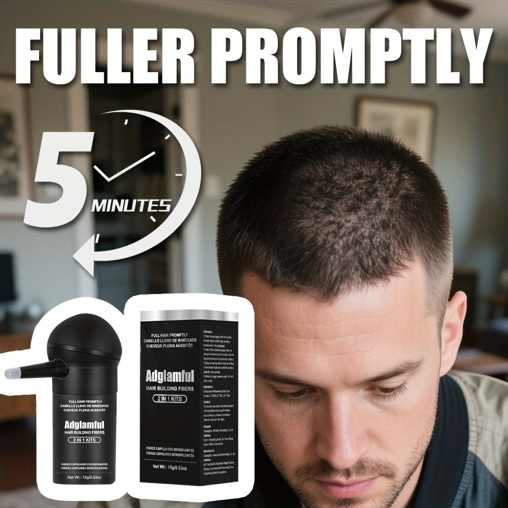 15-Gram Hair Fiber Kit with Directional Spray Applicator in Four Black and Brown Shade Options