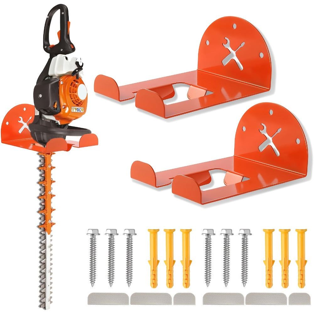 Weed Eater Hanger Wall Mount Trimmer Rack, 8" Garage Storage Hooks for Grass Trimmer, Hedge Trimmer