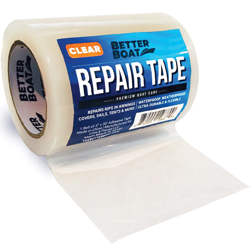 Heavy Duty Waterproof Repair Tape 30FT x 3in Canvas Fabric Patch Tape for RV Awning Boat Cover Tent Tarp Sail Air Mattress Pop-Up Camper