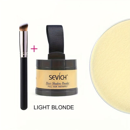 Thinning Hair Root Coverage Powder with Brush, Instant Hairline Concealer Natural Shadow Effect