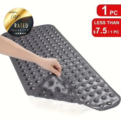 Non-Slip Bath Mat with Suction Cups Machine Washable Quick-Dry Shower Mat with Drain Holes Bathtub Mat for Bathroom Tub Safety Comfort Wet