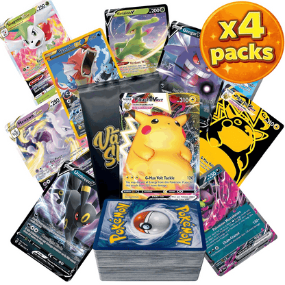 Pokemon Mystery Pack 26 Cards, 1 Hit Card EX GX V VMAX Ultra Rare, 10 Holos & Reverse Holos