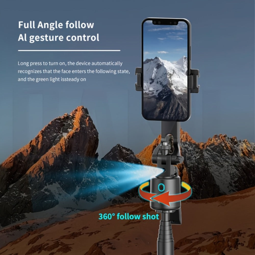 Q13 Tracking Selfie Stick Tripod with 180cm Pole, Fold-Out Base, Remote and 1/4-Inch Mount
