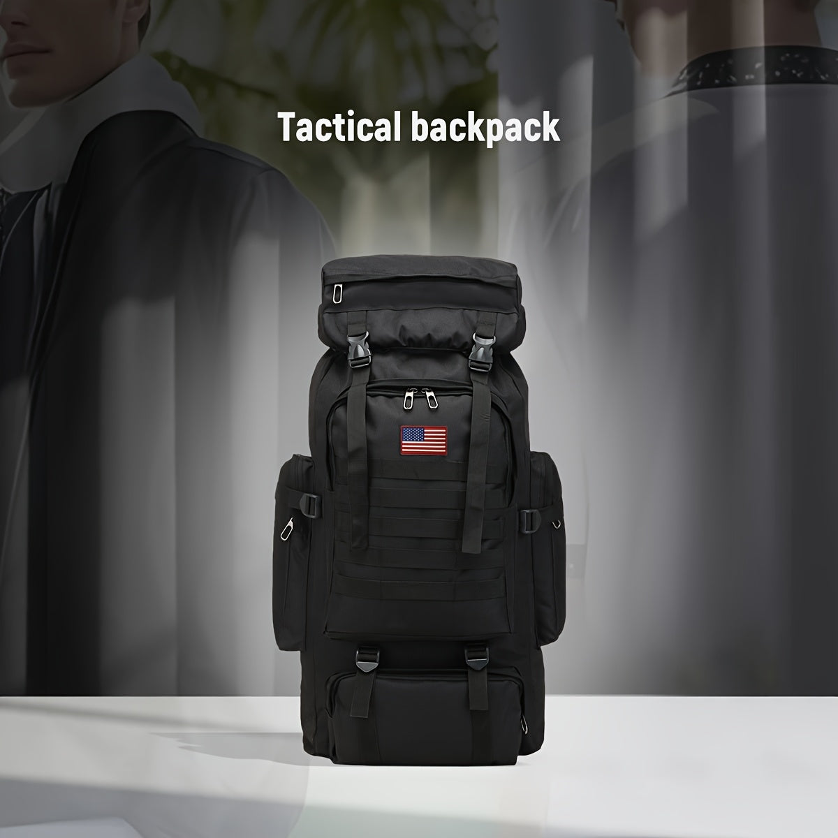 Tall Flap-Top Tactical Rucksack with Lower Utility Pouch and Eleven Color or Camouflage Options