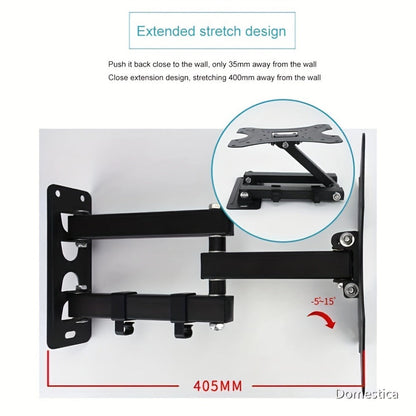Articulating Full Motion TV Wall Mount 22-55 Inch – Swivel Tilt Extend Bracket for Flat & Curved Screens up to 80 lbs