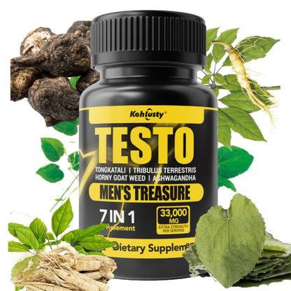 Tongkat Ali & Saw Palmetto Men's Vitality Capsules with Horny Goat Weed for Bath Time, Home Spa and Personal Care