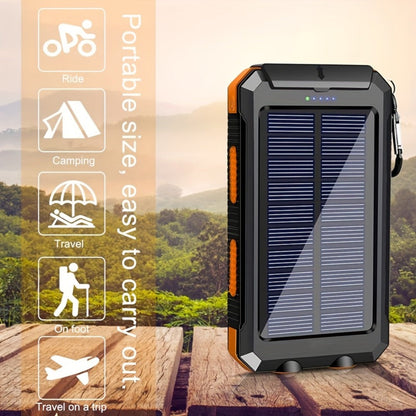 Power Bank Solar 28800mAh or 42800mAh with Wireless Charging, Four Cables and Dual Flashlights