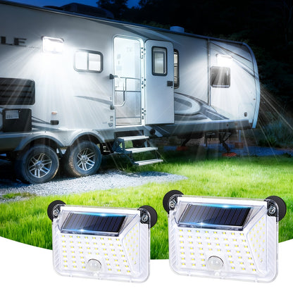 Magnetic RV Solar Motion Light 800LM – 90 LED, 270° Sensor, 3 Modes, IP65 Waterproof, for RV Awning, Camper
