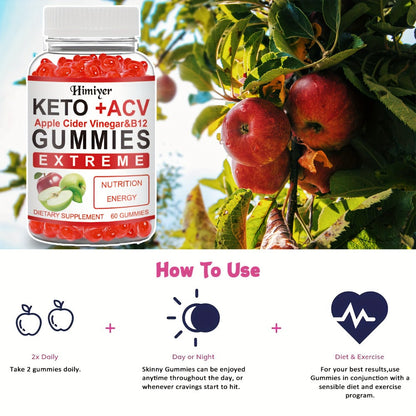 Keto ACV Gummies with Pomegranate Beet Juice B12 Vitamin C Vegan 60 Count for Women Men for Bath Time, Home Spa and Personal Care