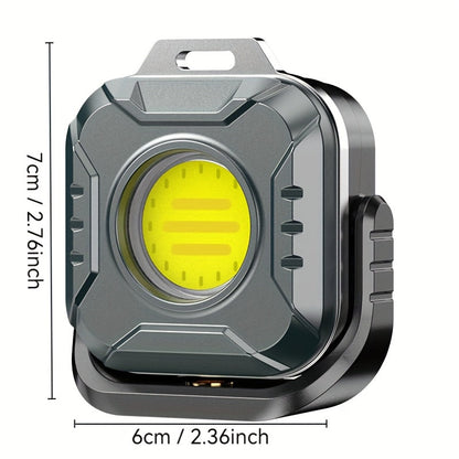 Compact Square COB Work Light with Hanging Loop, Pivoting Stand and One-, Two- or Four-Piece Options