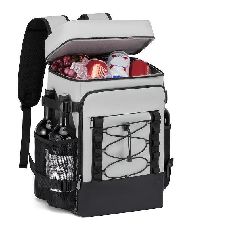 Insulated Cooler Backpack Leakproof Thermal Lunch Bag, Large Capacity Waterproof Cooling Rucksack for Camping, Hiking, Picnic & Beach
