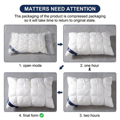 Pillows 2 Pack Queen King Size – Luxury Hotel Quality Deep Sleep Neck Support Pillow High Fluffiness Soft Breathable Fabric All Season Bed