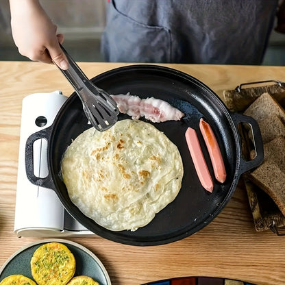 Cast Iron Frying Pan Non-Stick 11 Inch 28cm, Anti-Deformation Even Heating, Oven & Induction Safe Skillet for Pizza Barbecue & Camping
