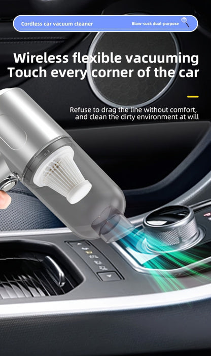 Handheld Vacuum Cleaner with Cordless T-Handle Design, Wet Pickup, Three Nozzles and USB Charging
