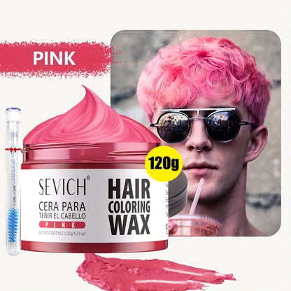 Instant Color Hair Wax 10 Shades – Temporary Hair Dye Wax Strong Hold Styling for Parties, Cosplay, Festivals & Halloween, Easy Wash Out