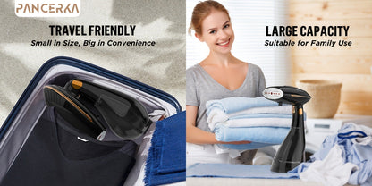 1500W Handheld Garment Steamer with Wide Steam Head, Detachable Tank Area and Two Preserved Model Labels
