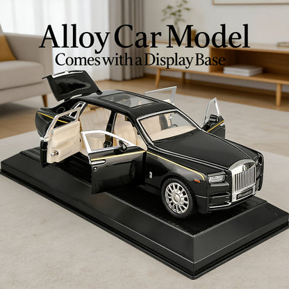 Collectible Diecast Car Model Zinc Alloy with Display Base & Openable Doors – Highly Detailed Static Decoration for Home Office Desk