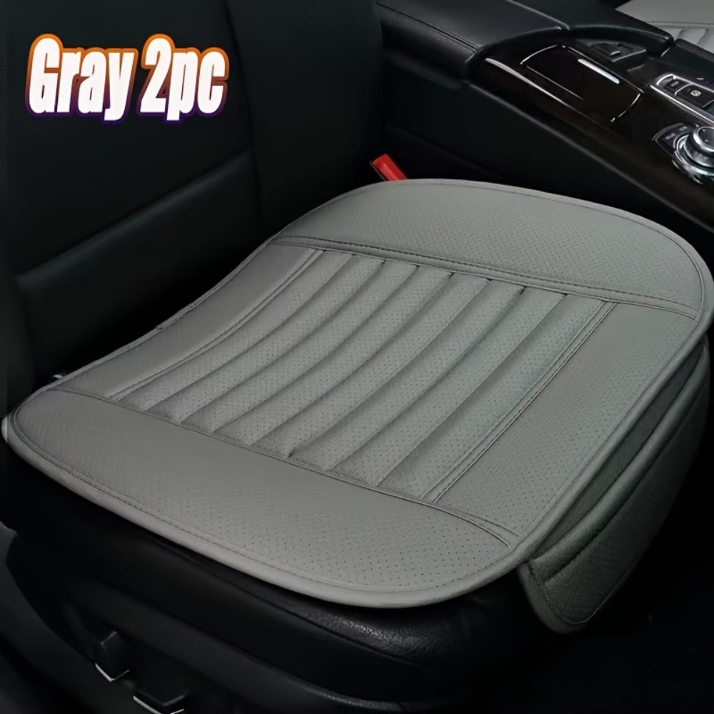 Backless Car Seat Cushion Two-Piece Front Pad Set with 52 x 50cm Size in Black, Beige or Gray