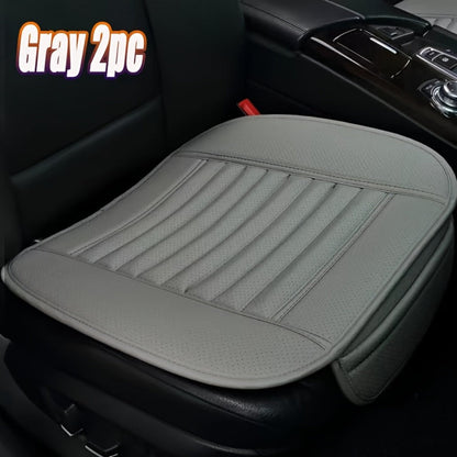 Backless Car Seat Cushion Two-Piece Front Pad Set with 52 x 50cm Size in Black, Beige or Gray