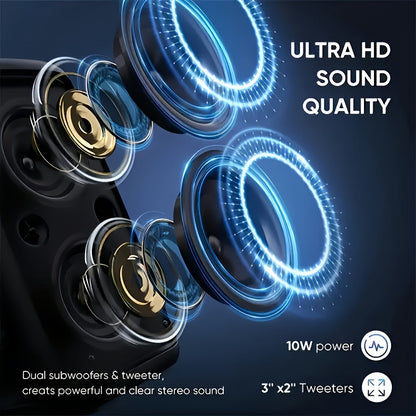 HY-3317 Party Speaker with Disco Lights & Microphone, Large Portable Subwoofer Outdoor Wireless Speaker