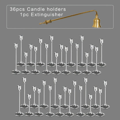 Copper Plated Candlestick Holders Bulk Set for Entryways, Bedrooms and Living Spaces, with the Listed Configuration