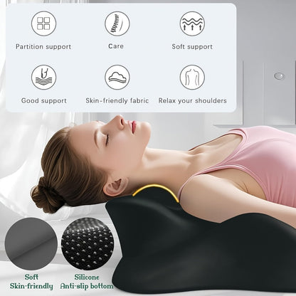 Wedge Pillow for Stomach Sleepers - Memory Foam Support for Cervical, Lumbar & Leg Elevation, Breathable Cover