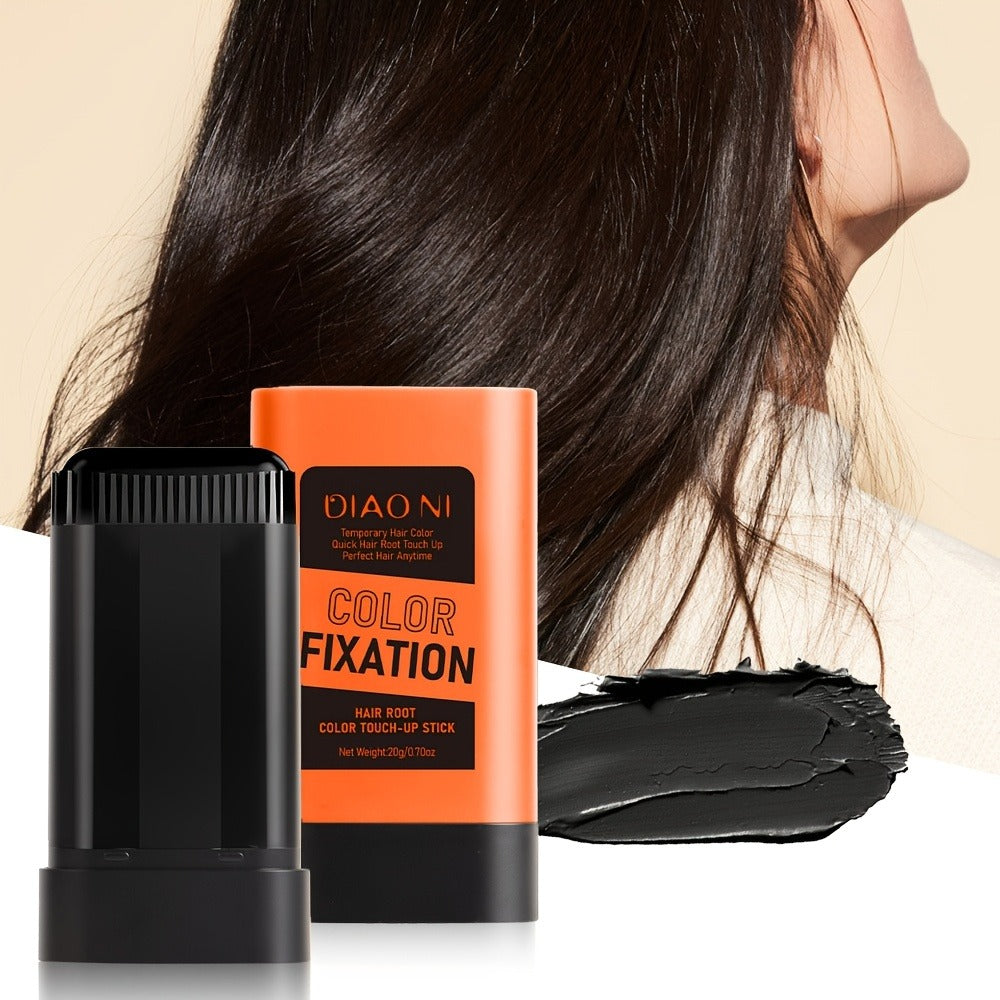 Portable Gray Root Cover Stick 2pcs, Disposable Hair Root Touch-Up with Plant-Based Squalane, Instant Gray Coverage