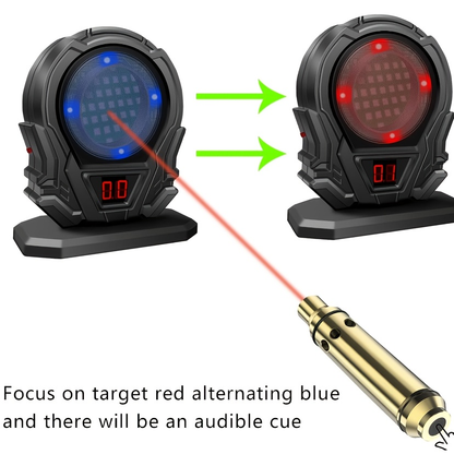 Laser Training Target for Dry Fire Practice – Portable Reactive Laser Shooting Target Compatible with Dry Fire Laser Training Systems |