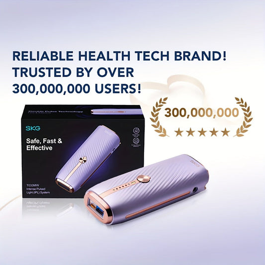 IPL Hair Removal Device Permanent Dual-Pulse Epilator with Red Light Therapy Unlimited for Everyday Face, Beard and Body Grooming