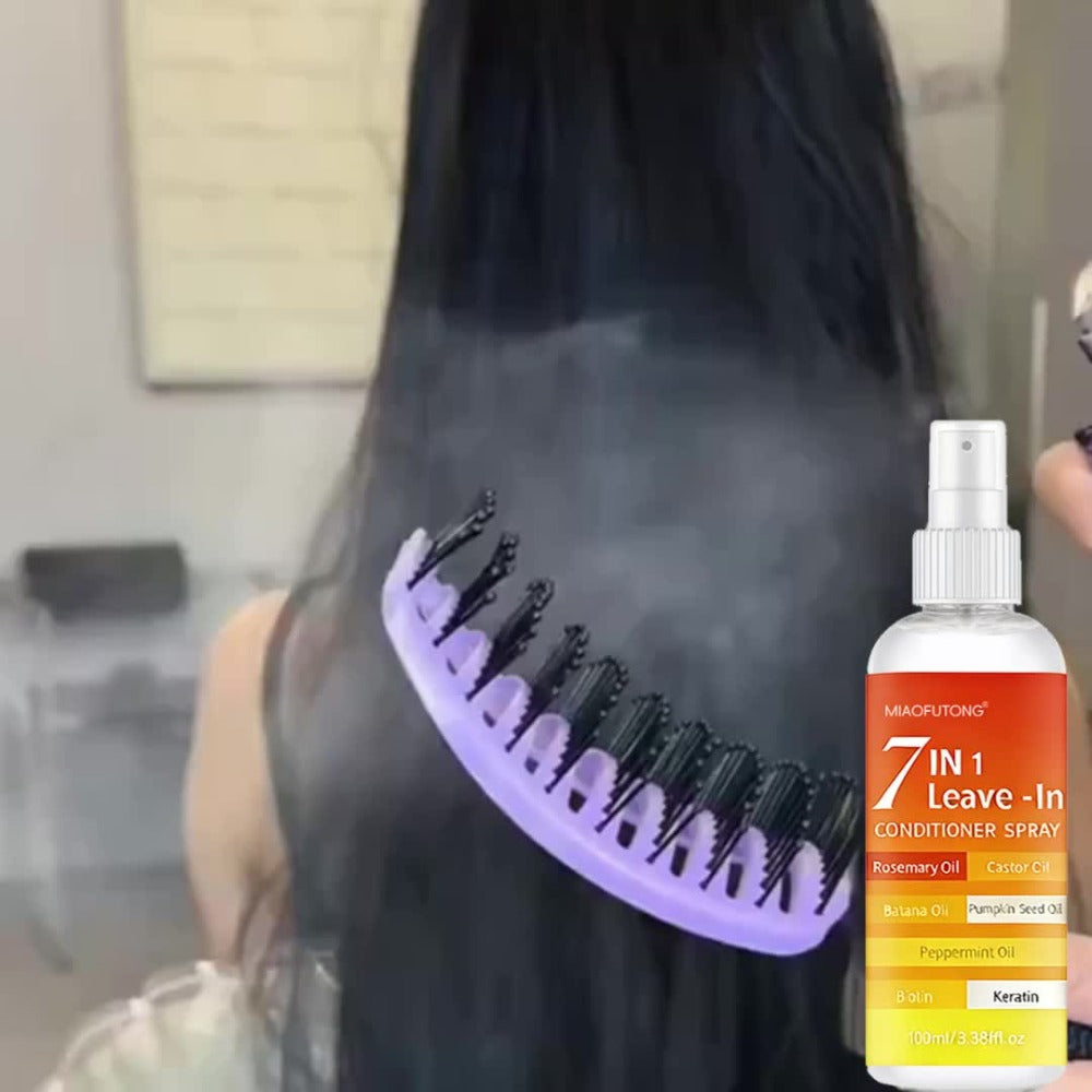 7-in-1 Leave-In Hair Essence Spray for Women - Anti Frizz Shine Boost Heat Protection Deep for Bath Time, Home Spa and Personal Care