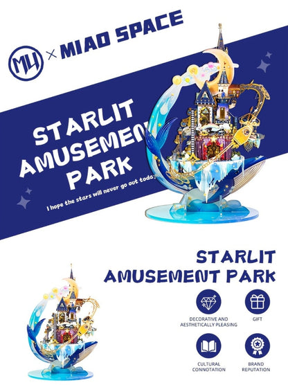 3D Metal Model Kit MU Star Playground, Handcrafted Garden Scene DIY Puzzle for Teens & Adults Ages 14+
