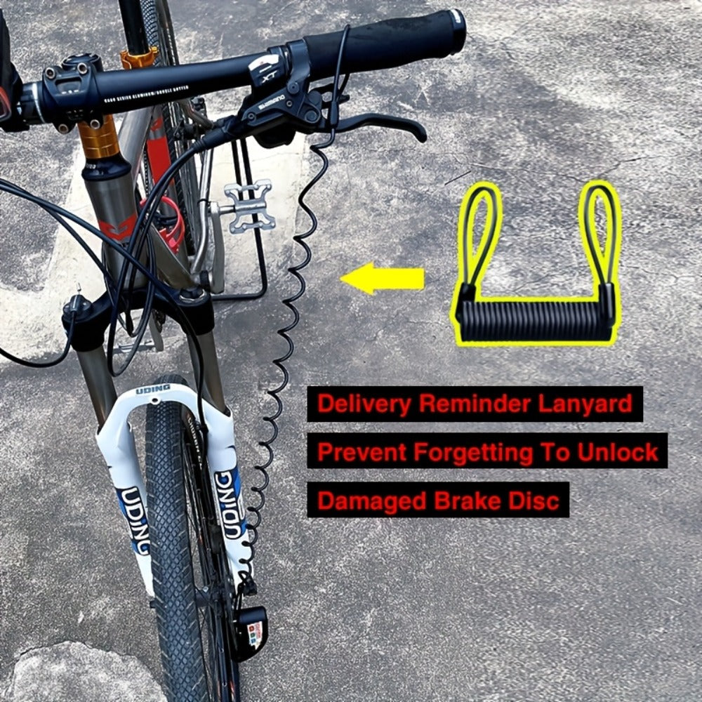 Motorcycle Disc Brake Lock with 120dB Alarm & USB Rechargeable 500mAh Battery, Anti-Theft Security Lock for Motorcycles Bicycles Dirt Bikes