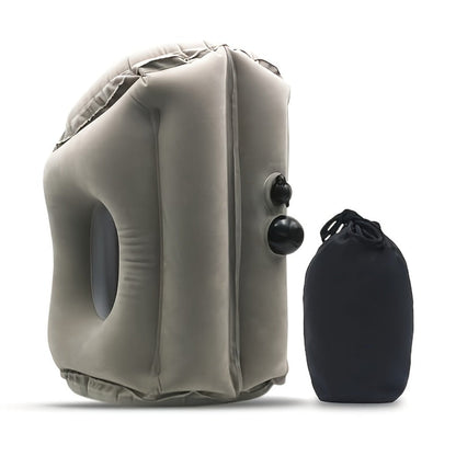 Inflatable Travel Neck Pillow Portable Air Cushion Microfiber Cover Neck Support for Airplane for Entryways, Bedrooms and Living Spaces