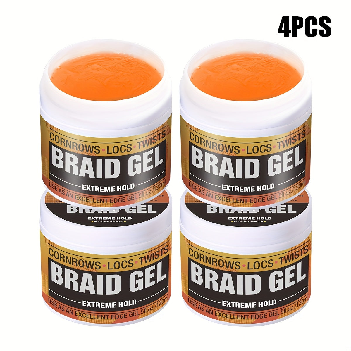 Extreme Hold Braid Gel & Edge Control Hair Wax Pomade – Anti-Frizz, Moisturizing, Long-Lasting for Braids, Locs, Twists & Sleek Styles