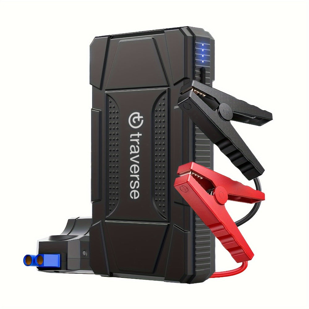 Compact Jump Starter Power Bank with Display, LED Controls, USB Outputs and Single or Two-Pack 1000A-Labeled Options