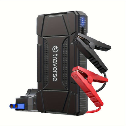 Compact Jump Starter Power Bank with Display, LED Controls, USB Outputs and Single or Two-Pack 1000A-Labeled Options