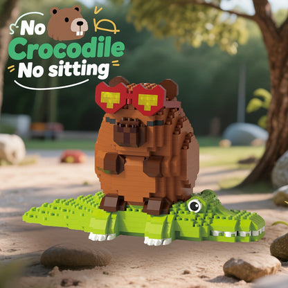 Capybara Micro Brick Building Set 562pcs Collector Edition – Miniature DIY Assembly Desk Decor Stress Relief Toy for Kids Teens Adults