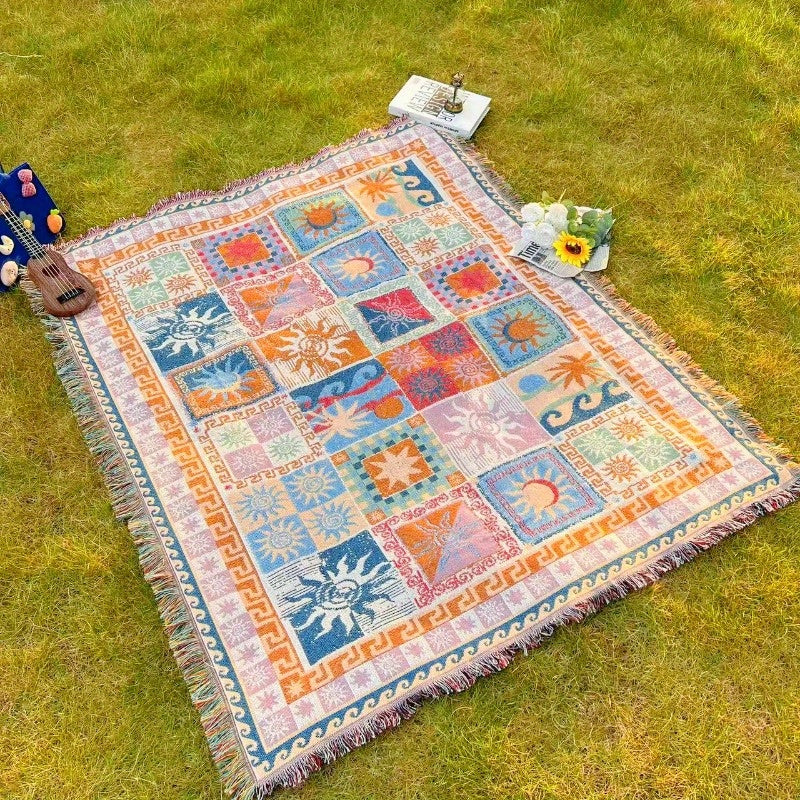Outdoor Blanket Picnic Blanket Thickened | Waterproof Camping Blanket Beach Blanket Sofa Blanket Garden Mat