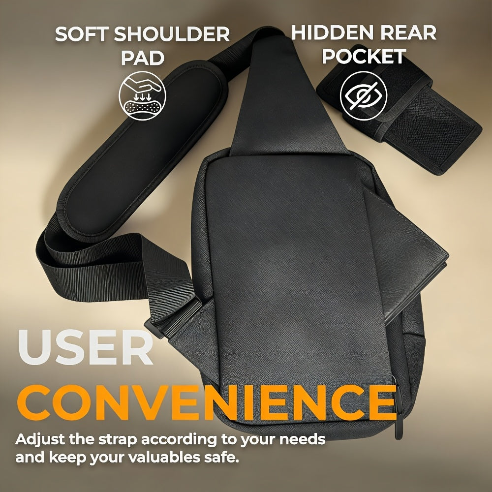 CCW Shoulder Bag Tactical Concealed Carry Bag for Men with Chest Holster Multiple Compartments EDC Sling Bag for Daily Use Shooting Range