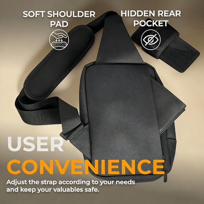 CCW Shoulder Bag Tactical Concealed Carry Bag for Men with Chest Holster Multiple Compartments EDC Sling Bag for Daily Use Shooting Range