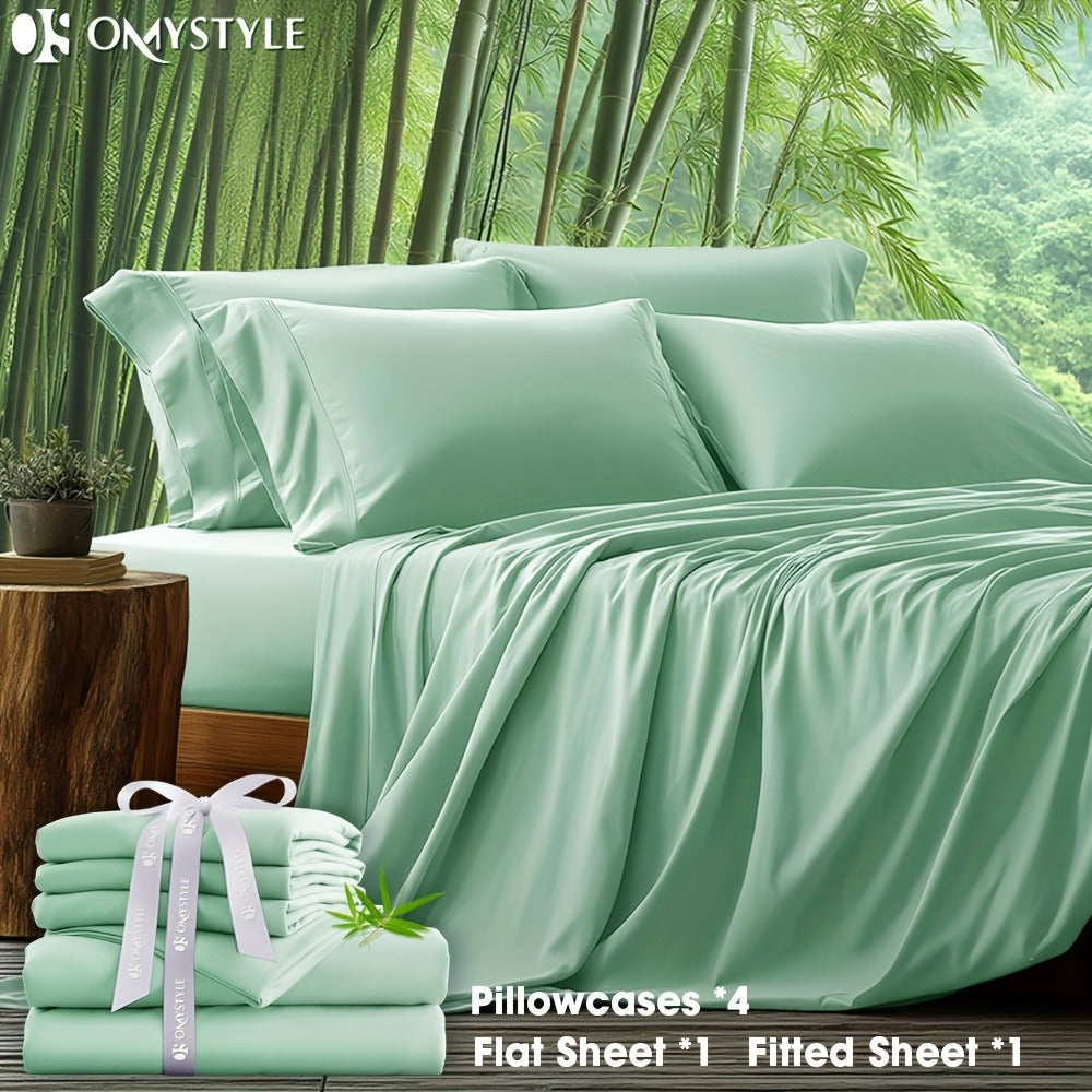 Viscose-Derived Blend Sheet Set with 4- or 6-Piece Packages, 11 Colors and Four Bed Size Options
