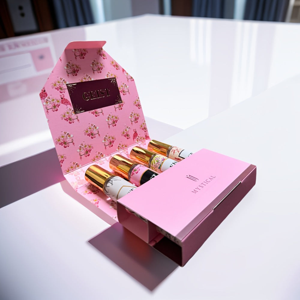 Perfume Gift Set 4 Pieces Travel Size Mini Spray – Long Lasting Fresh Floral Fragrance for Women and Men Unisex Portable Set Mother's Day