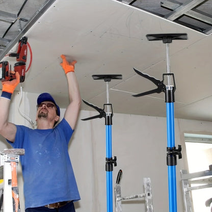 Adjustable Steel Support Rods for Drywall & Cabinet Installation, Extendable Construction Support Poles 19.7"-45.3" / 45"-114"