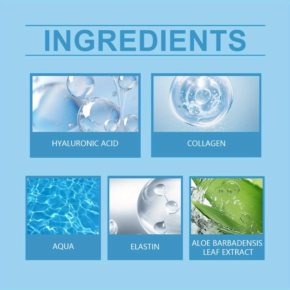 Hyaluronic Acid Collagen Elastin Micro Infusion Facial Serum 0.25mm - Microneedle Serum for Bath Time, Home Spa and Personal Care