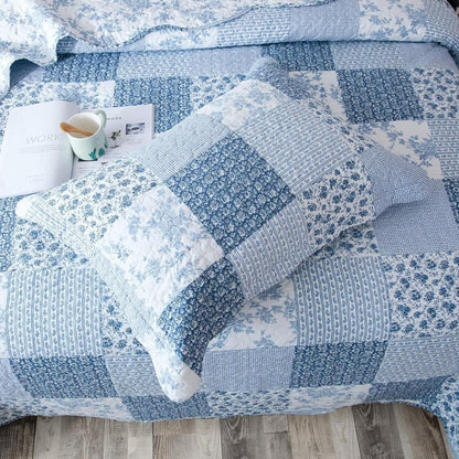 Floral Quilt Set Lightweight Bedspread Coverlet 2 or 3-Piece, All Season Hypoallergenic Breathable Paisley Patchwork Print Quilt for Bedroom