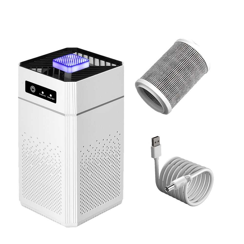 Air Purifier with HEPA Filter, 1291 Sq Ft Coverage, 34dB Mode, Three Speeds, USB Power and Aroma Tray