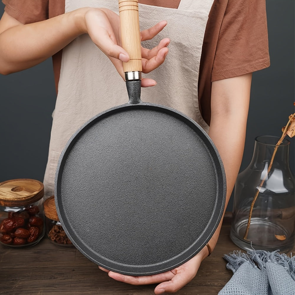 Cast Iron Skillet Non-stick Flat Pan 8.27/9.45/10.63 Inch for Pancakes Eggs & Crepes for Home Cooking, Dining and Outdoor Meals