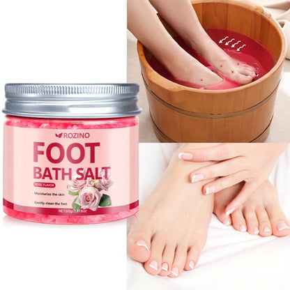 Foot Soak Sea Salt 60g Dry Cracked Heels Hypoallergenic – Moisturizing Mineral Foot Bath Salt 20-Min Relaxing Spa Treatment for Tired Aching