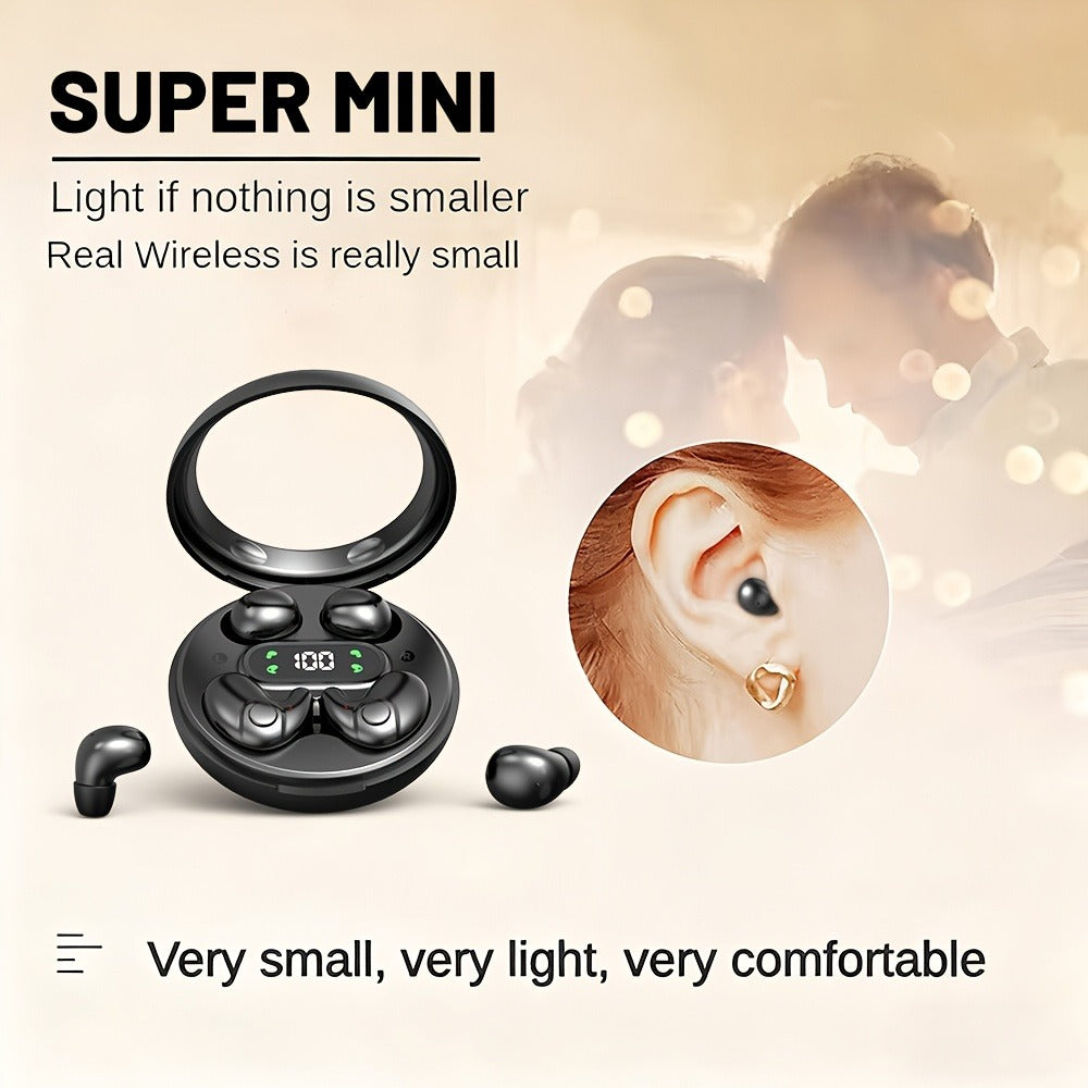2-in-1 Wireless Earphones Couples Shared Audio Long Battery Life Clear Sound TV Movies for Bedside Audio, Alarms and Room Entertainment