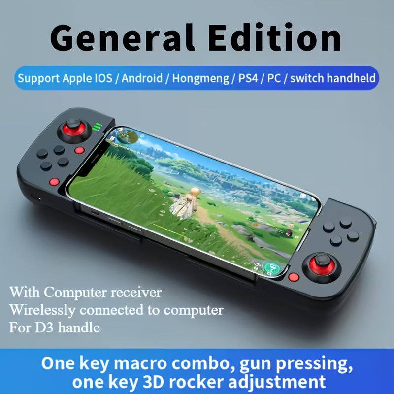 Expandable Mobile Game Controller D3 Joystick with M2 Aim-Assist, Plug & Play for Android iOS HarmonyOS